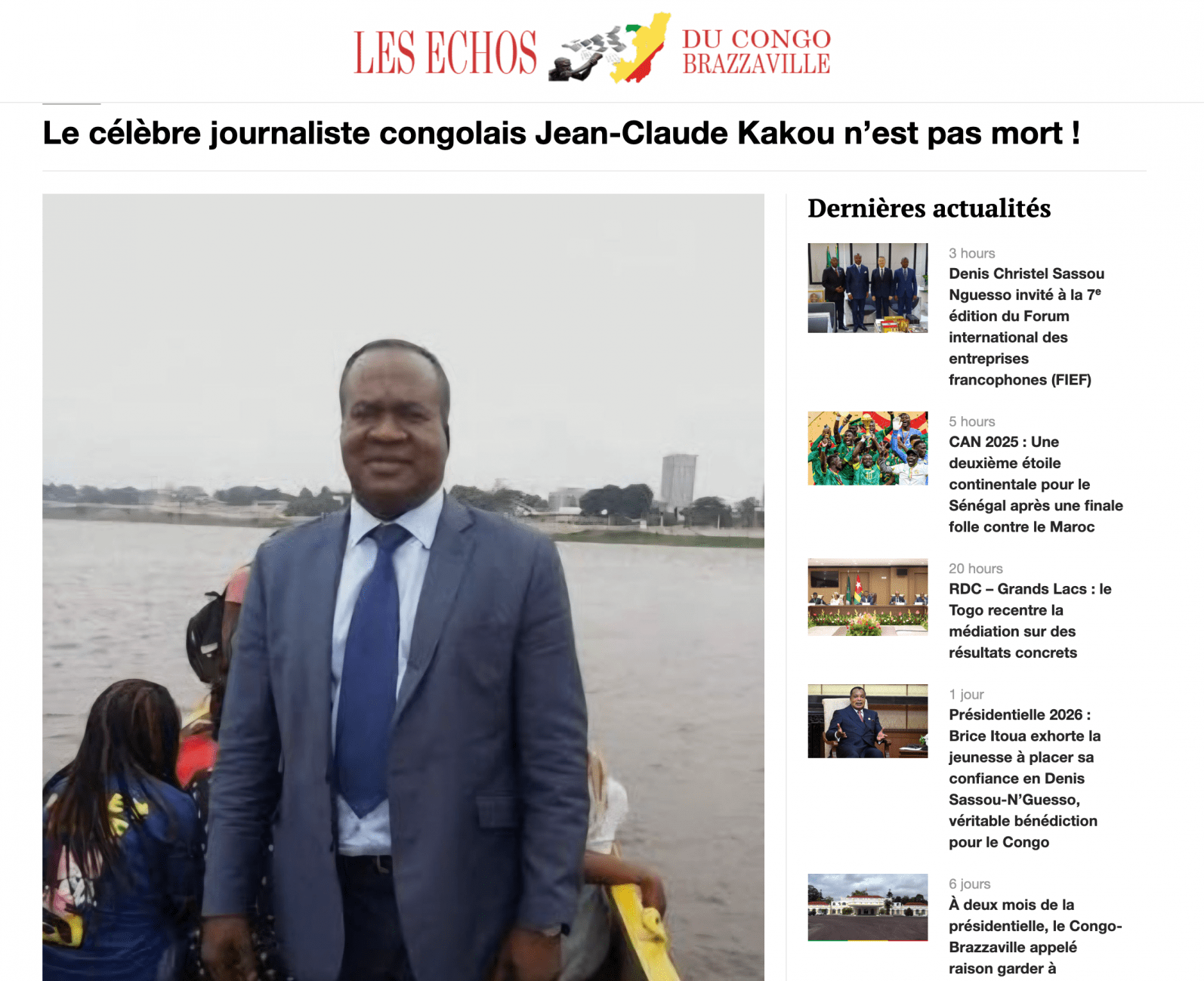 Le célèbre journaliste congolais Jean-Claude Kakou n’est pas mort !