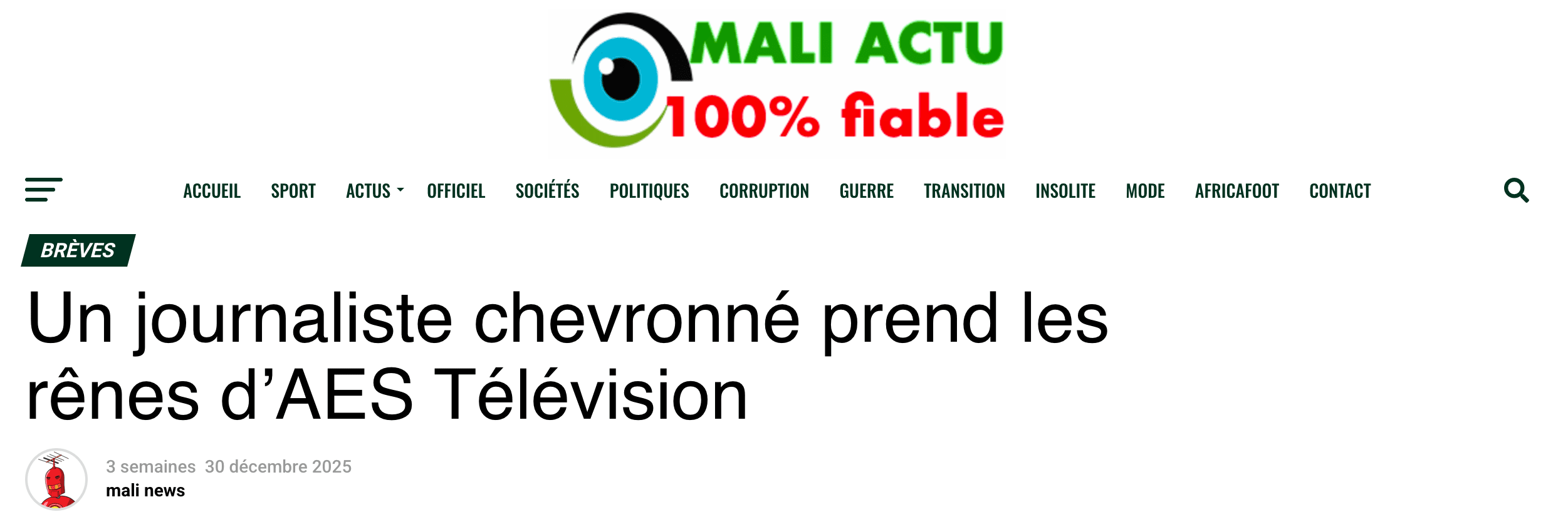 Un journaliste chevronné prend les rênes d’AES Télévision